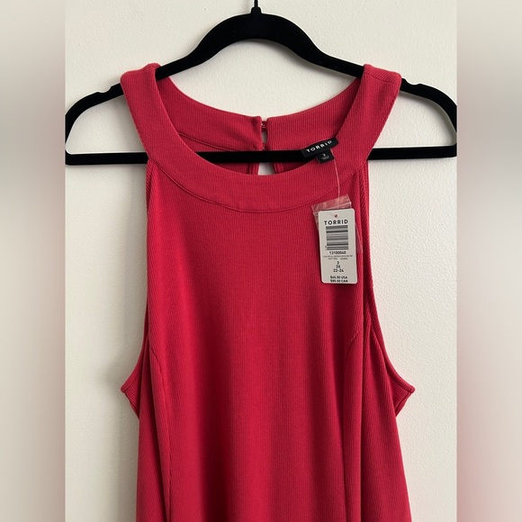 Torrid Red A-Line Mini Rib Trapeze Dress - Picture 8 of 9